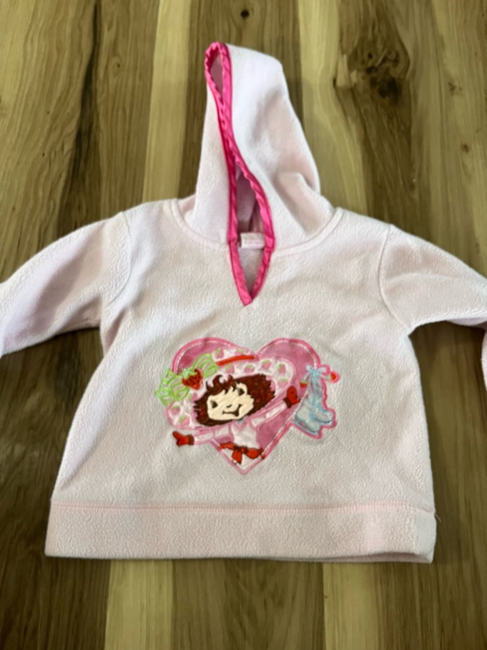 Strawberry Shortcake Vintage Pink Hooded Pullover 24 Months